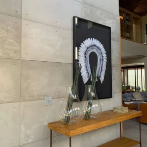 REVESTIMENTOS PARA PAREDE3D Revestimento 3D de Cimento Placa Industrial 6 furos 100x45cm - M²